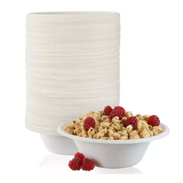 100% Compostable 8oz 12oz 16oz Sugarcane Pulp Soup Bowls