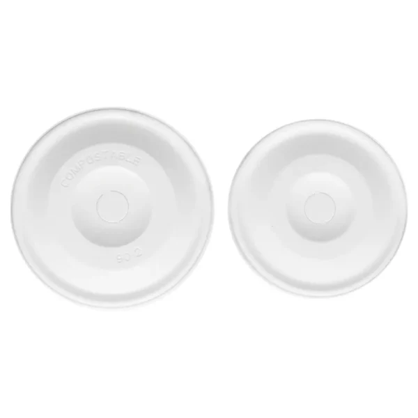 100% Biodegradable 80mm Bagasse Bubble Tea Cup Lid - Image 2
