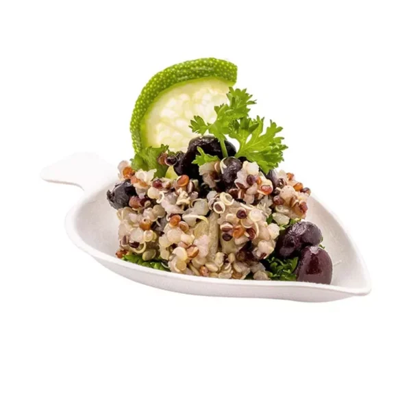 Biodegradable Leaf Shape Bagasse Pulp Sauce Dish